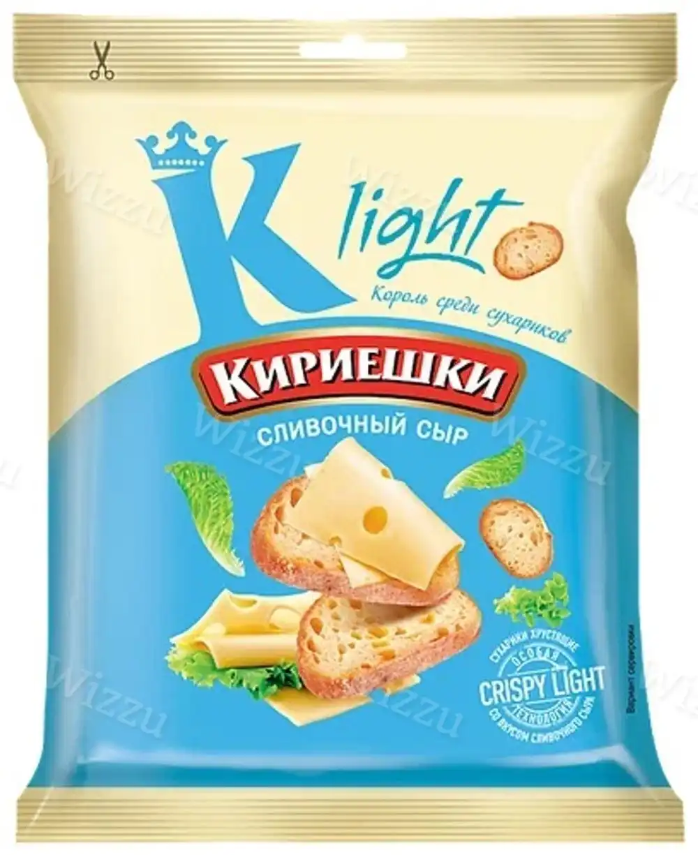 Сухарики ржаные Кириешки Light Сливочный Сыр 33гр