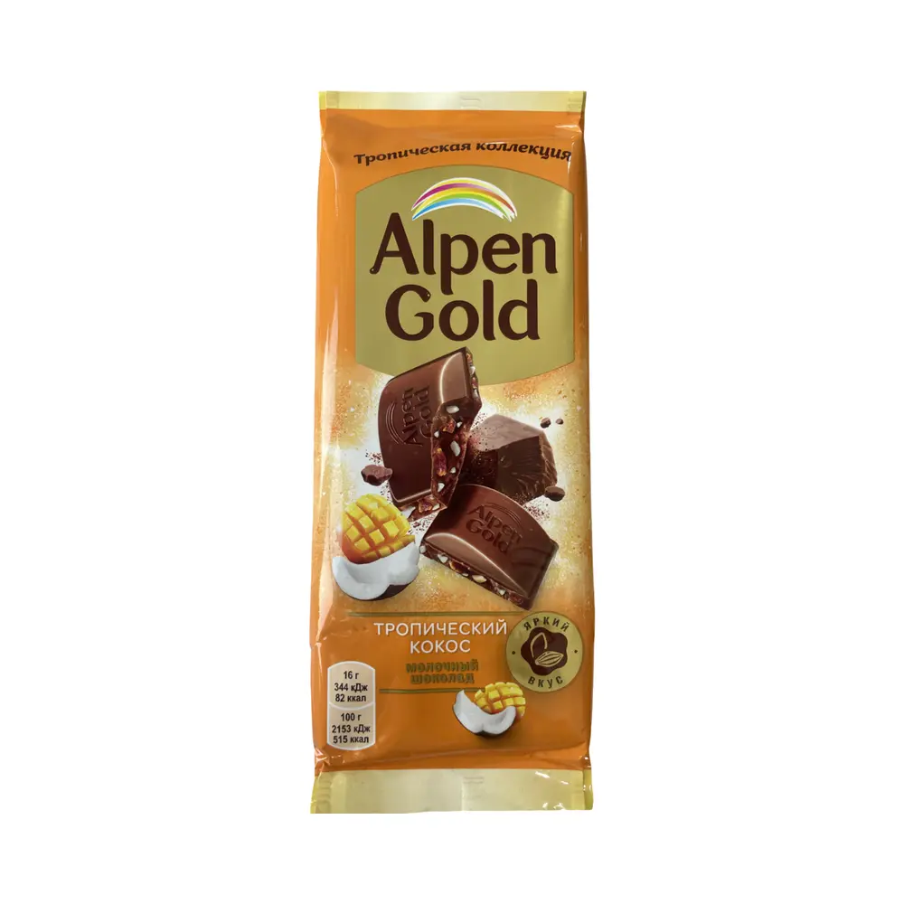 шоколад Alpen Gold Тропический кокос 80гр