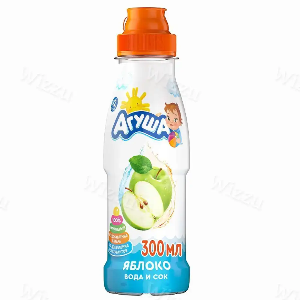 Вода-сок "Агуша" Яблоко п/бут 0,3л, шт