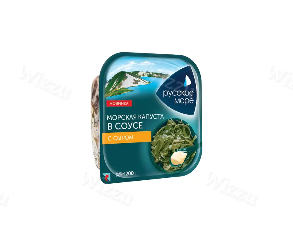 Салат из морской капусты в соусе с сыром Русское Море 200г, шт