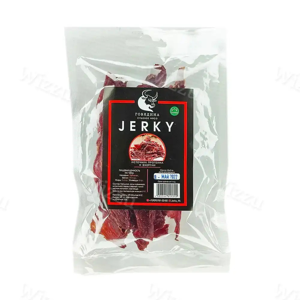 JERKY Говядина сушенные мясные ломтики из говядины 35гр