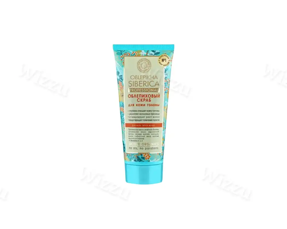 Облепиховый Скраб для кожи головы Oblepikha Siberica для всех типов волос 200мл