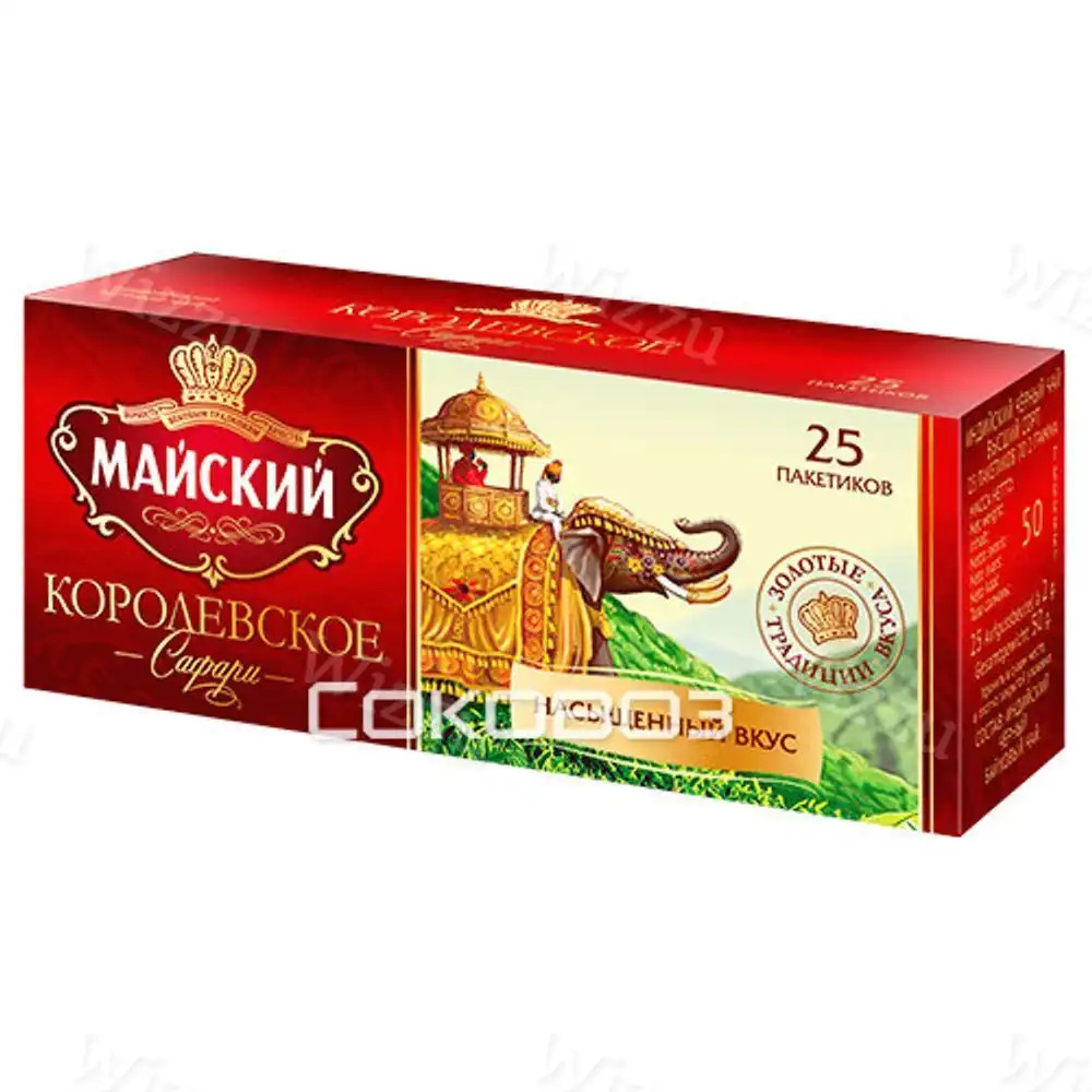 Чай черный "Майский" Королевское сафари 50гр 25пакет