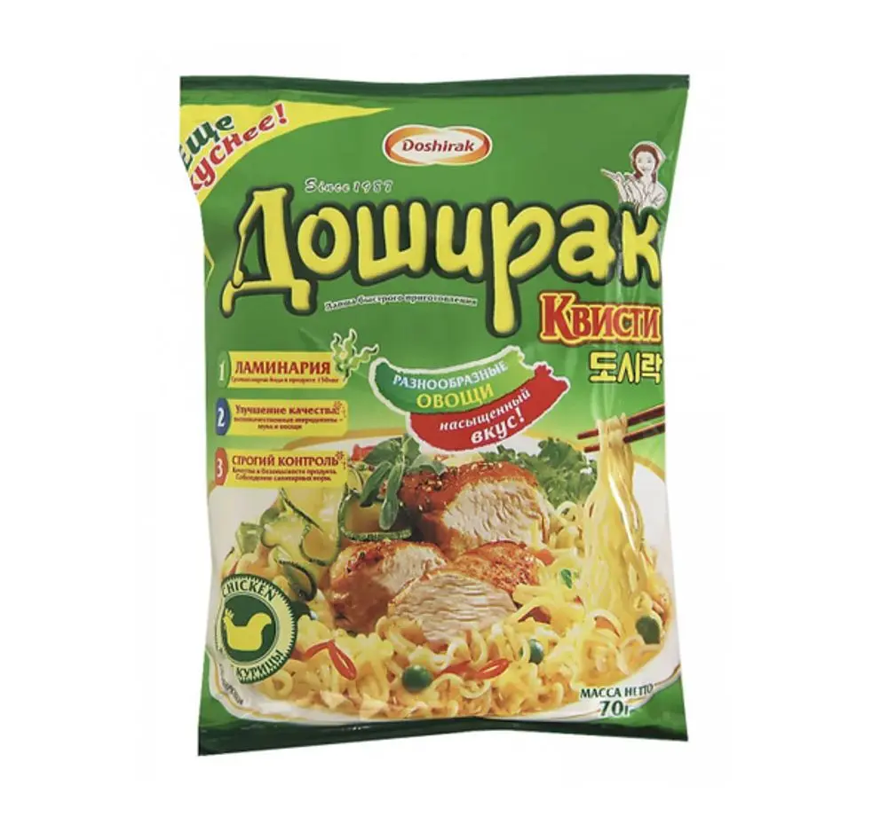 Лапша быстрого приготовления Доширак Квисти со вкусом курицы, 70г