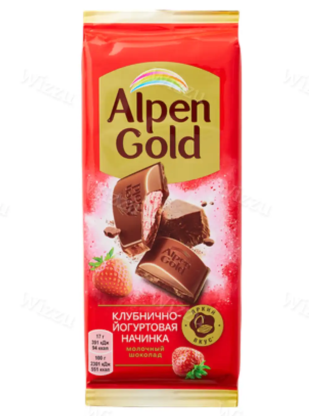 Шоколад Альпен Голд мол Клубника йогурт 80г, шт