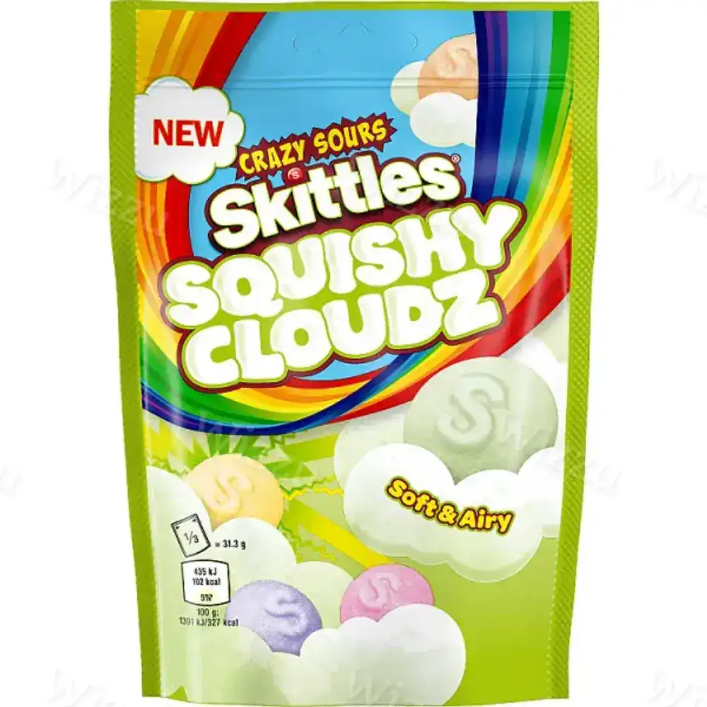 Драже Skittles Squishy Cloud Pouch Sour 94гр