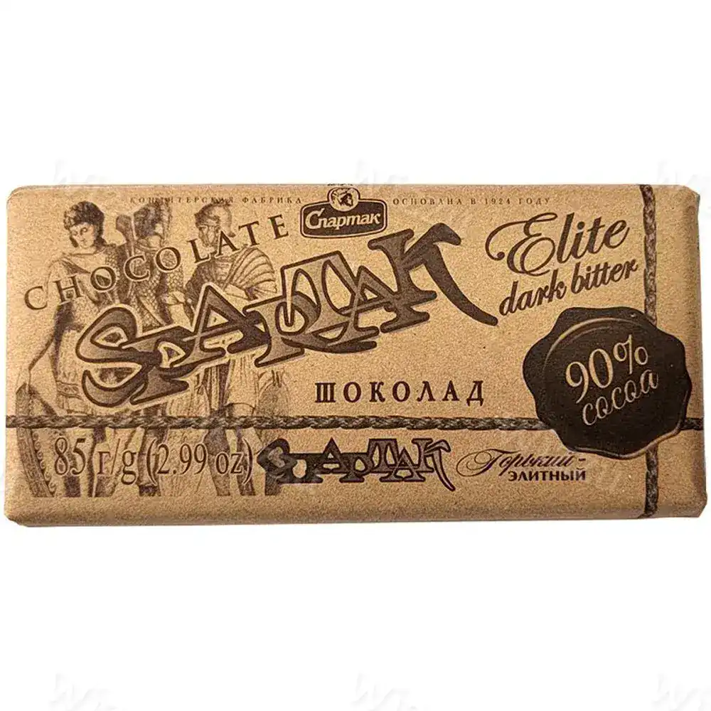 Шоколад Спартак горький Элитный 90% 90г, шт