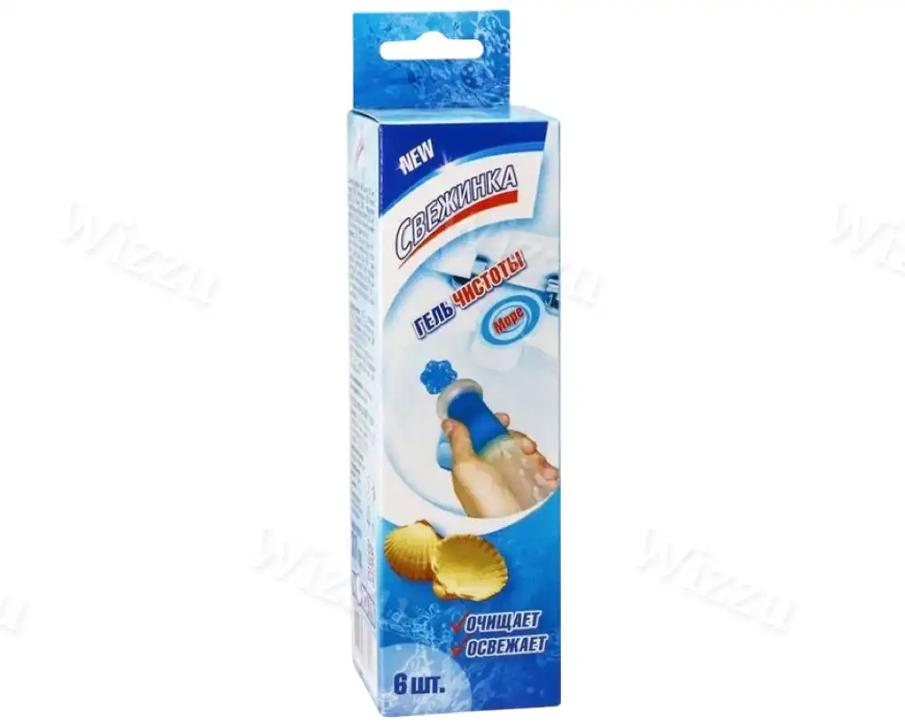 Гелевый освежитель WC с дозатором Свежинка лимон/цветы/море 37гр