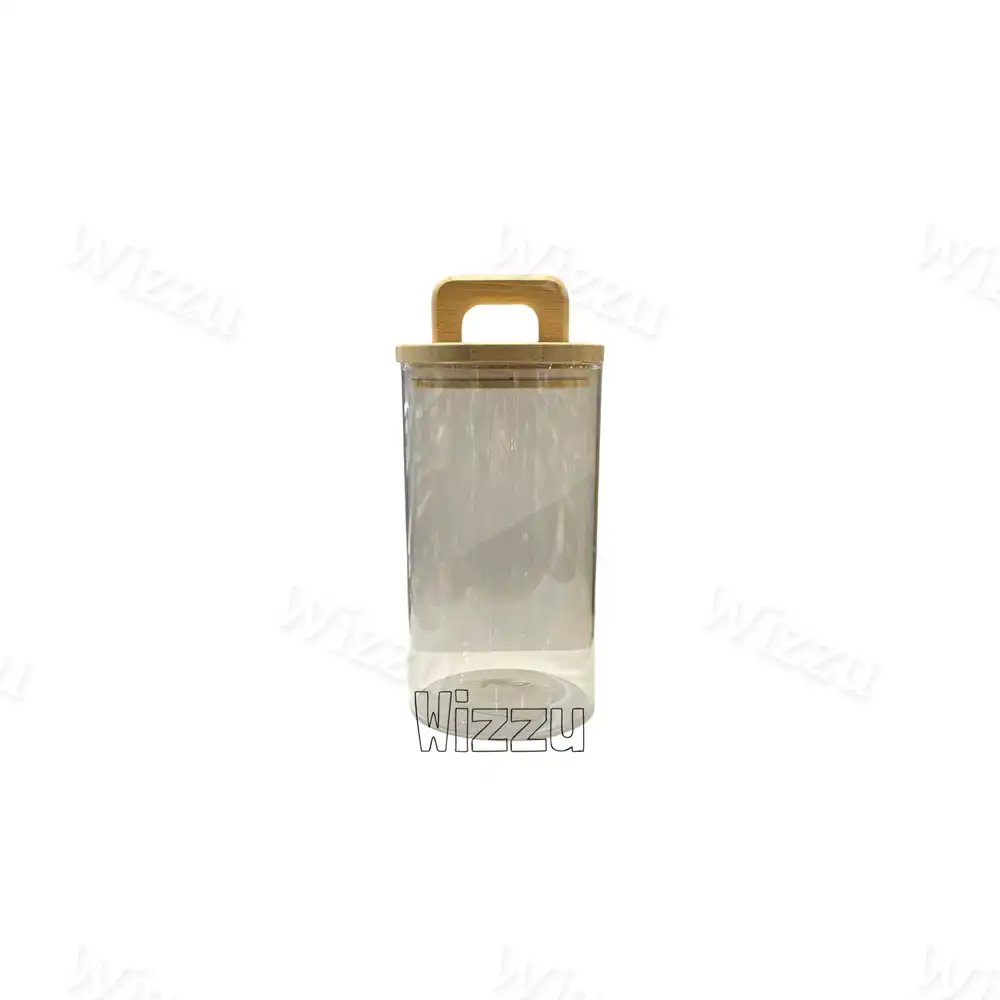 Стеклянная ёмкость для хранения с деревянной крышкой 1200мл