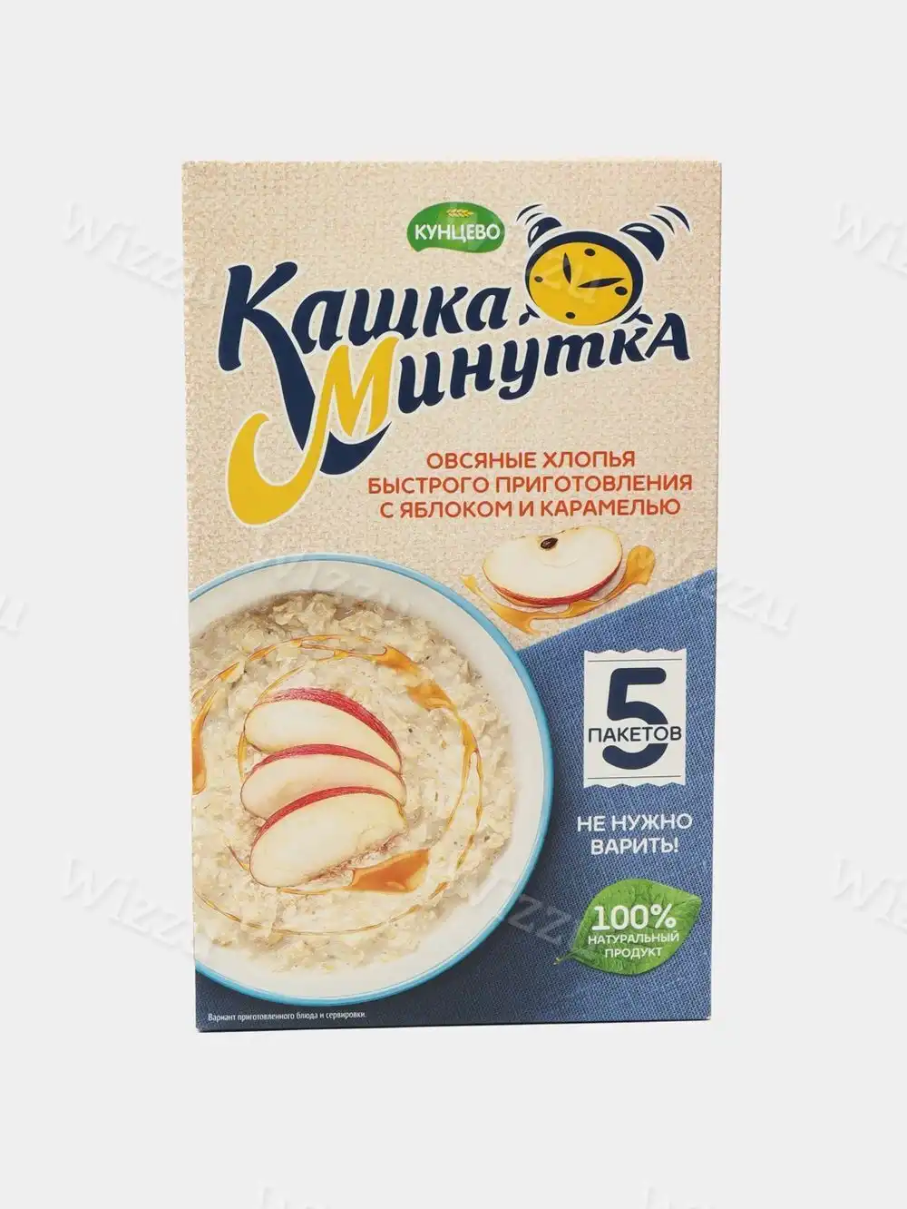 Хлопья овсяные Кашка-Минутка с Яблоком и карамелью 185гр