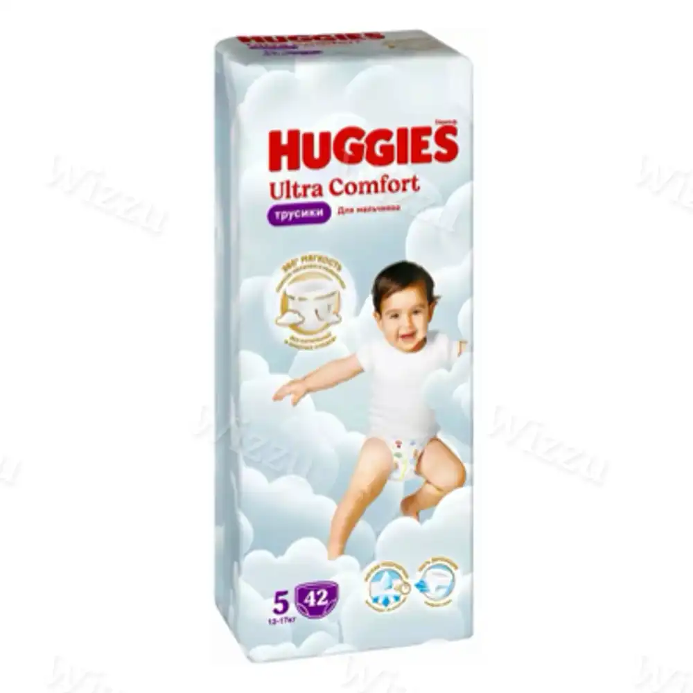Подгузники-трусики "Huggies" Ultra Comfort для мальчиков 5 (12-17кг) 42шт