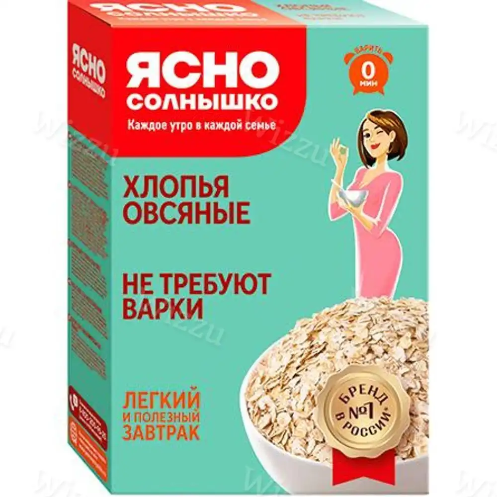 Хлопья "Ясно Солнышко" овсяные 400гр