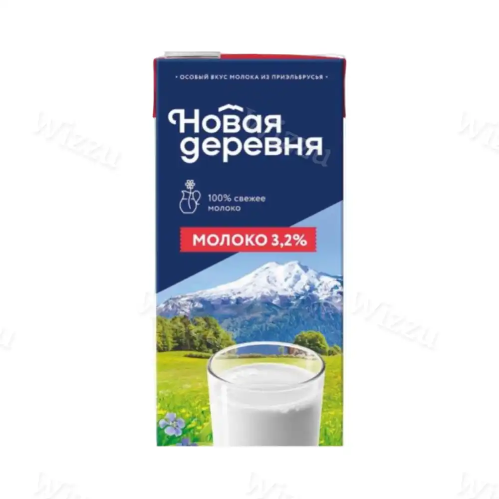 Молоко "Новая деревня" тетра/пак 3,2% 1000г УП с крышкой