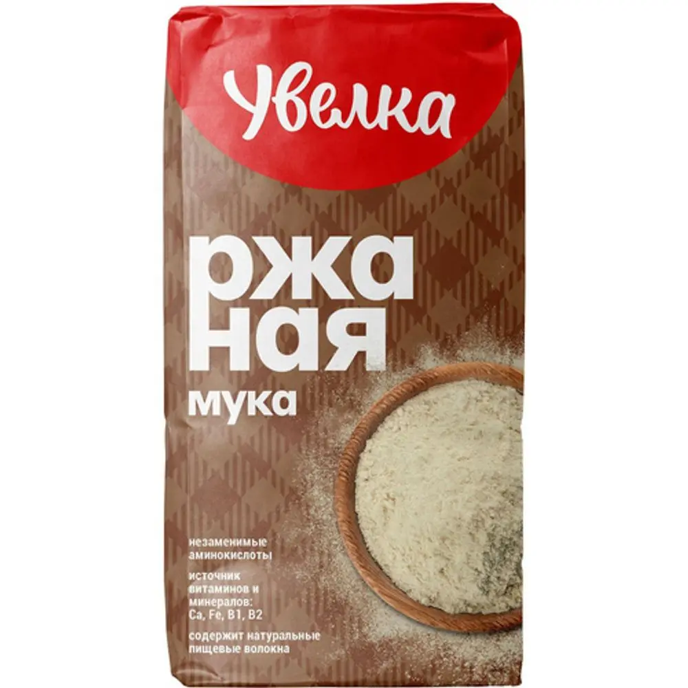 Мука ржаная Увелка из целого зерна, 1.9кг