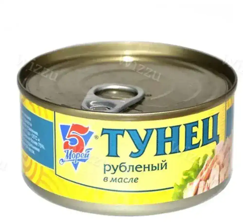 Тунец 5 Морей рубленый в масле 185г, шт