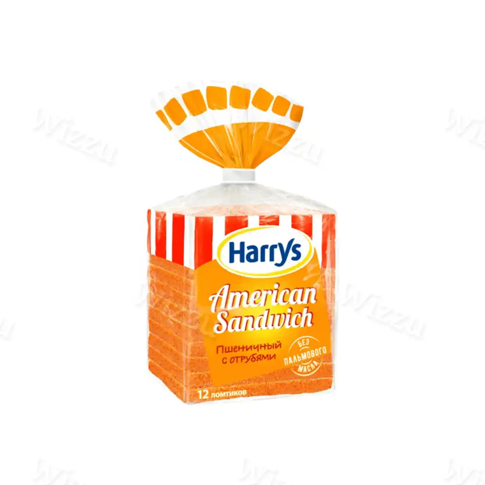 Хлеб сендвичный Харрис пшеничный с отрубями 515г, шт