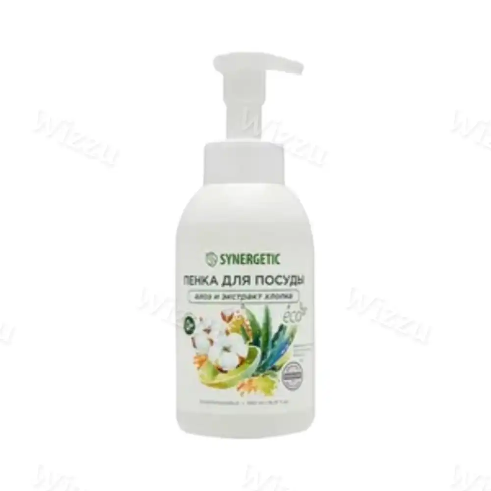 Synergetic Пенка для мытья детской посуды "Алоэ и Экстракт хлопка" 500мл