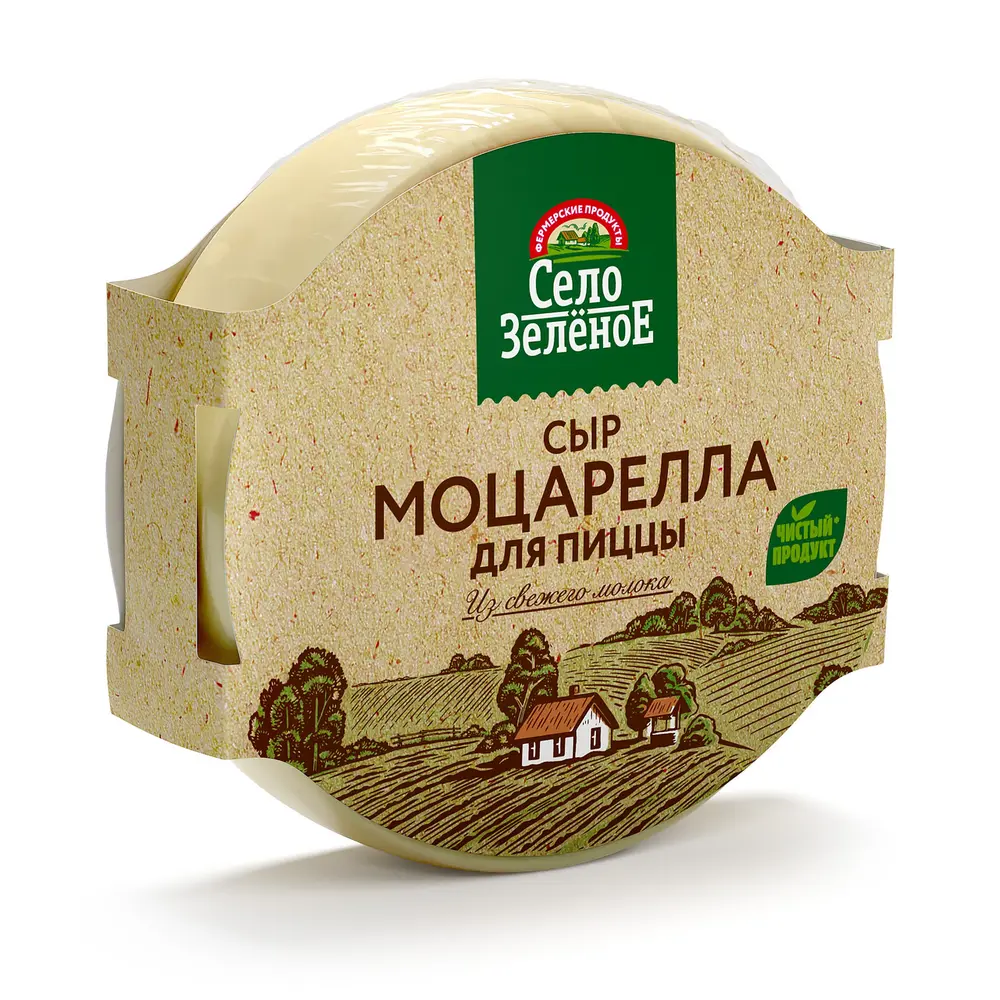 Сыр "Моцарелла для пиццы" Село Зеленое 40%, 300г