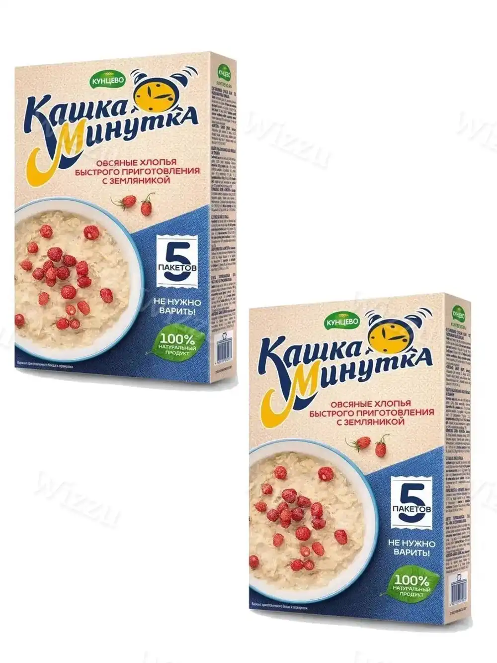 хлопья каша-минутка 185г с земляникой