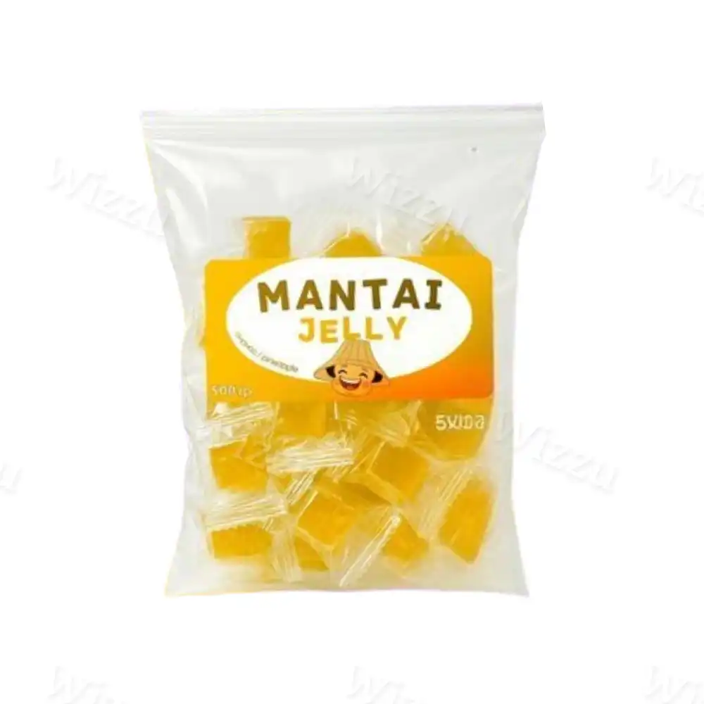 Конфета жевательная Mantai Gelly Ананас- Кубик 500гр
