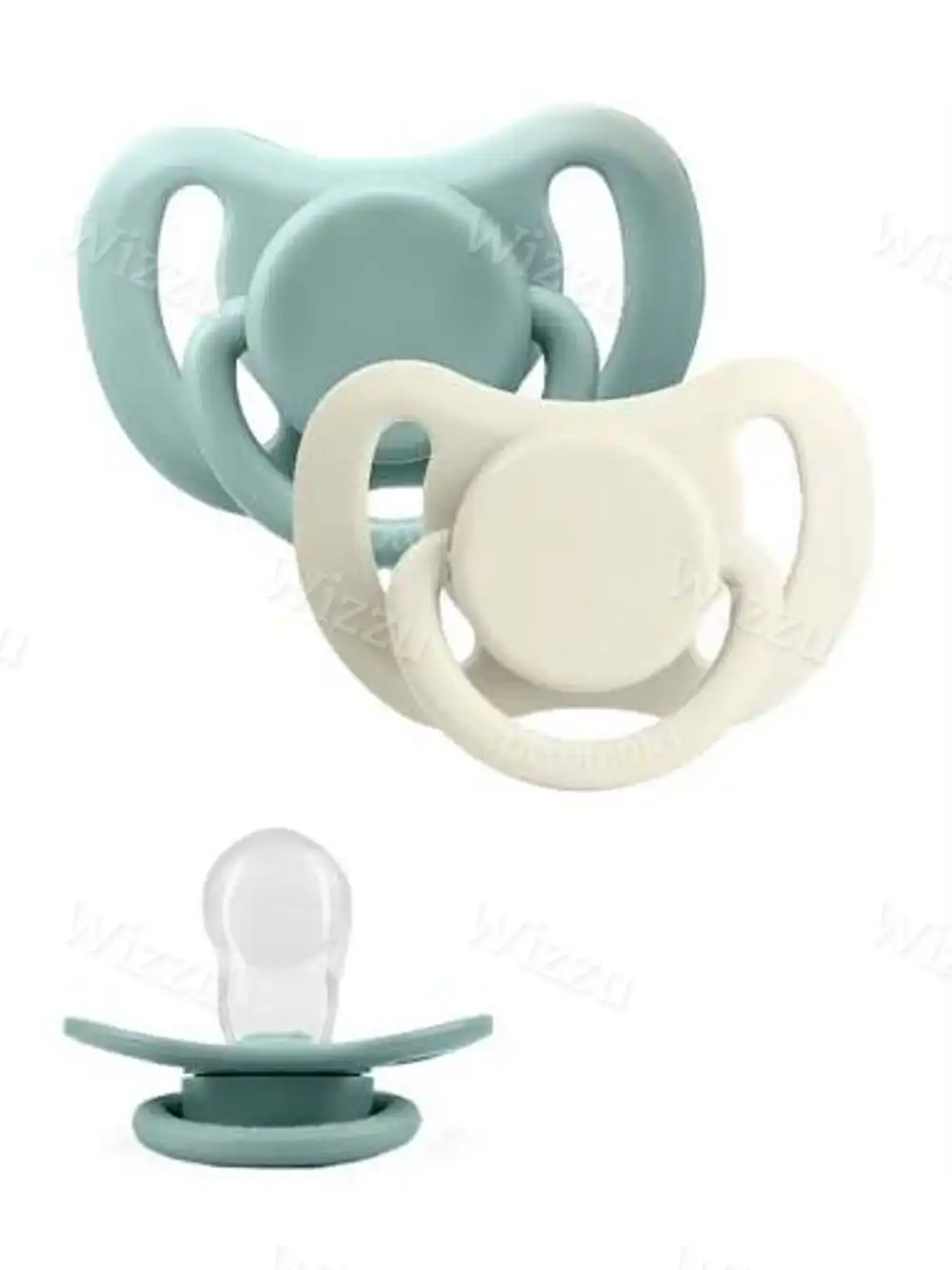 Набор силиконовых пустышек "Paomma" 6-18мес Airy blue/milk mint