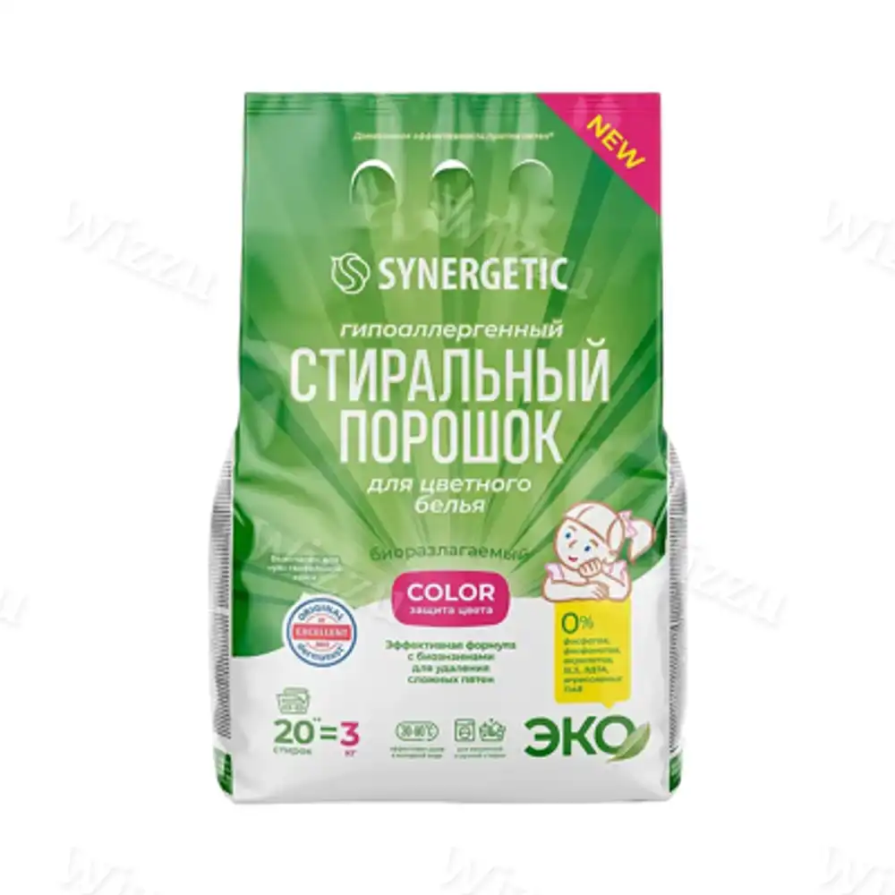 Стиральный порошок для цветного белья Synergetic Color 3кг