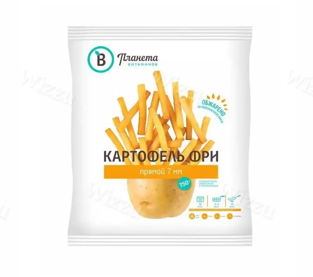 Картофель фри Прямой 7мм "Планета Витаминова" 750гр
