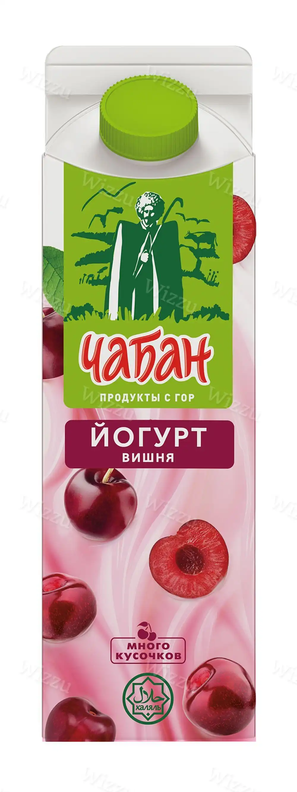 Йогурт Чабан Вишня 1,6% 870г п/пак