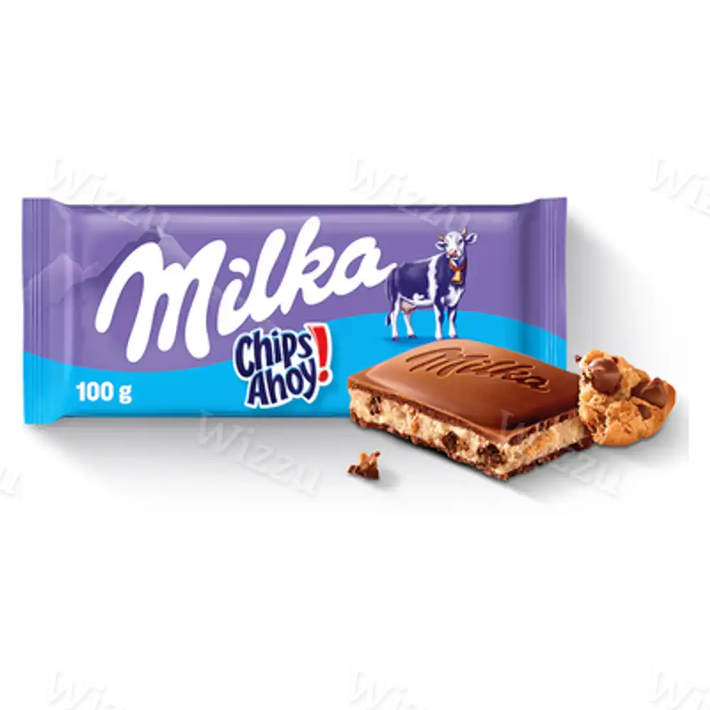 Шоколад Милка Чипс Ахой крем бисквит 100г, шт