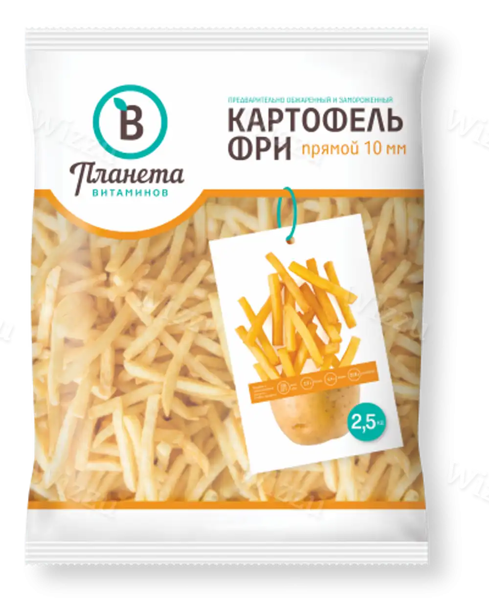 Картофель фри Прямой 10мм "Планета Витаминова" 2,5кг