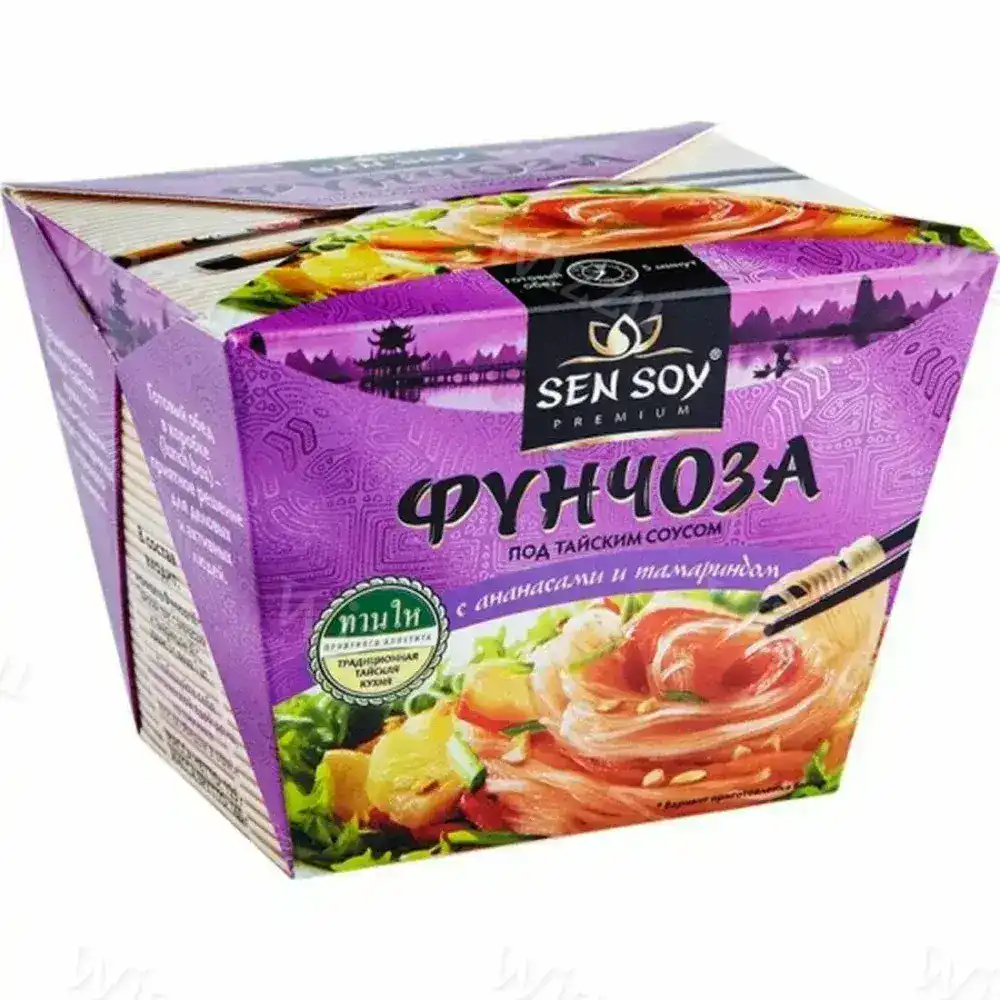 Вермишель Фунчоза Сенсой под тайским соусом 125г, шт