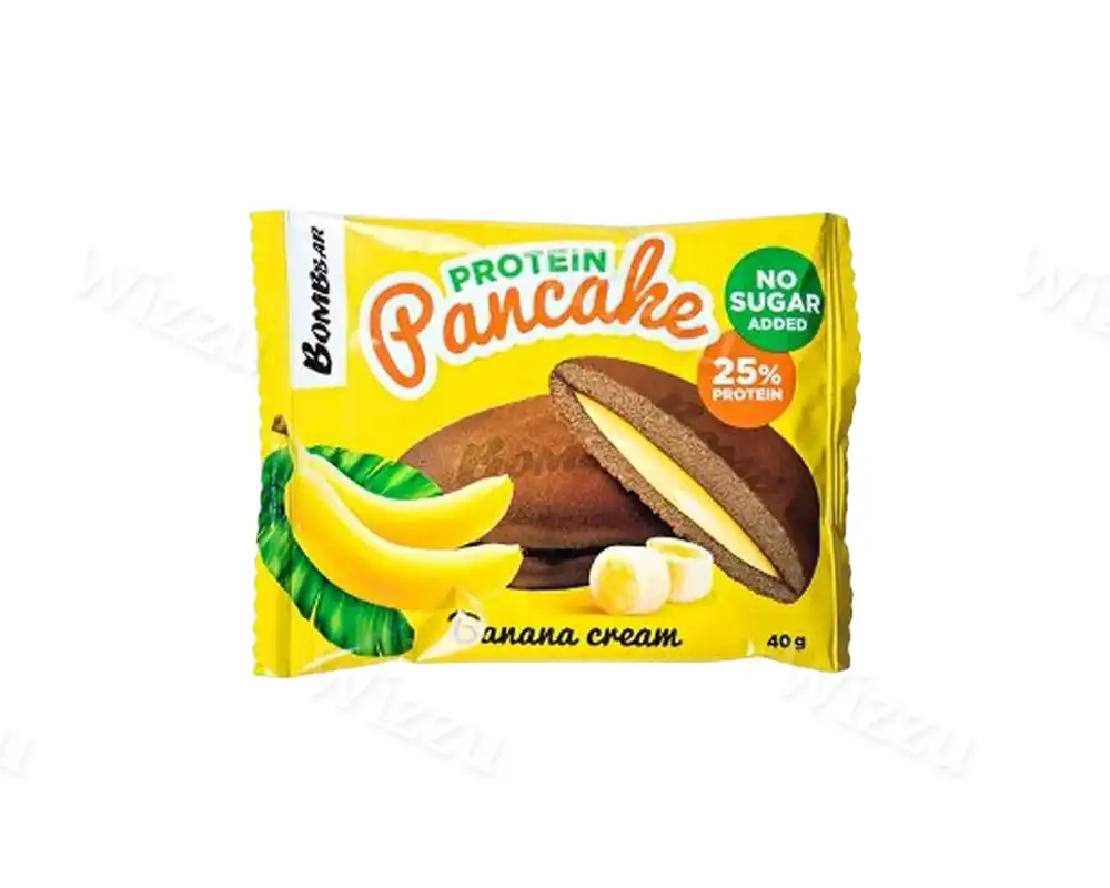 Панкейк BOMBBAR неглазированный с начинкой Банановый крем 40гр