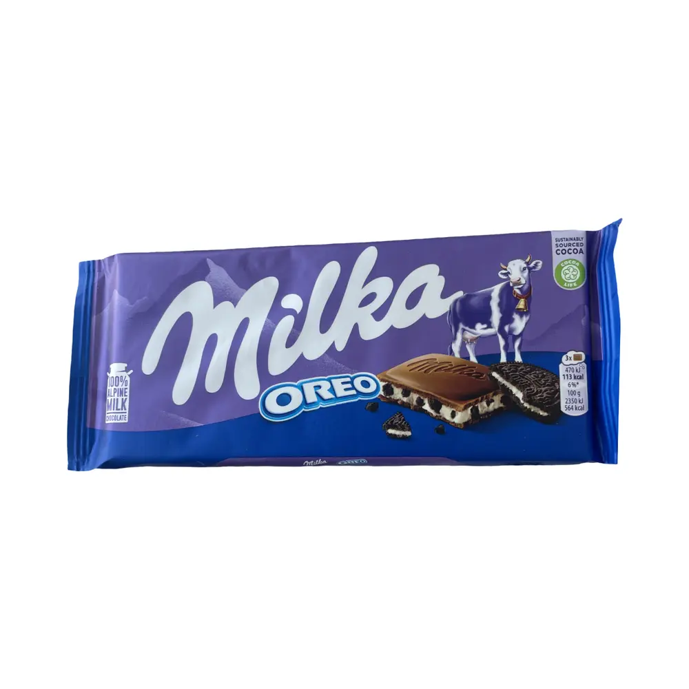 Шоколад молочный Milka с печеньем Oreo, 100г