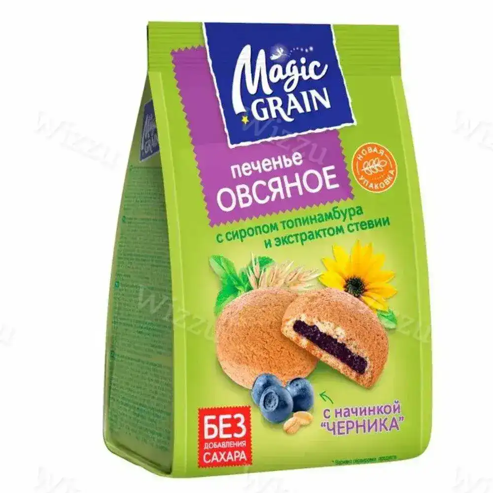 Печенье Magic Grain сдоб.овсяное с топинамбуром и экстр стевии 180г, шт