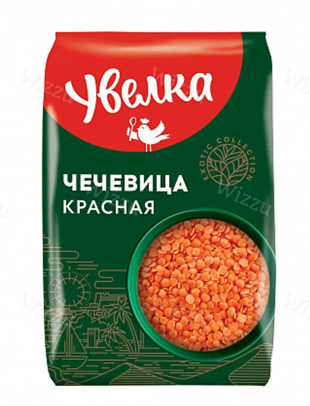 Крупа Чечевица Красная "Увелка" 450гр
