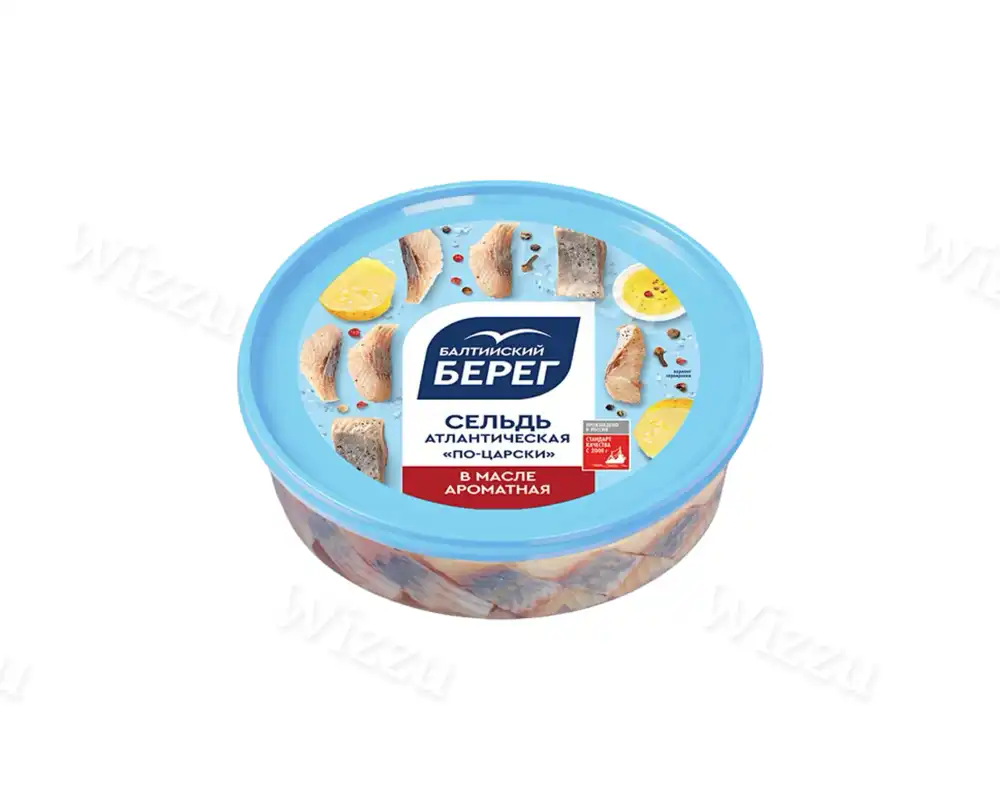 Сельдь Балтийский Берег По-Царски филе-кусок Ароматная 400г, шт