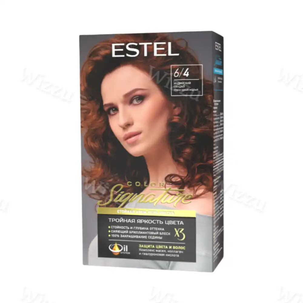 Стойкая крем-гель для волос ESTEL Color Singature 6/4 Индийский Сандал