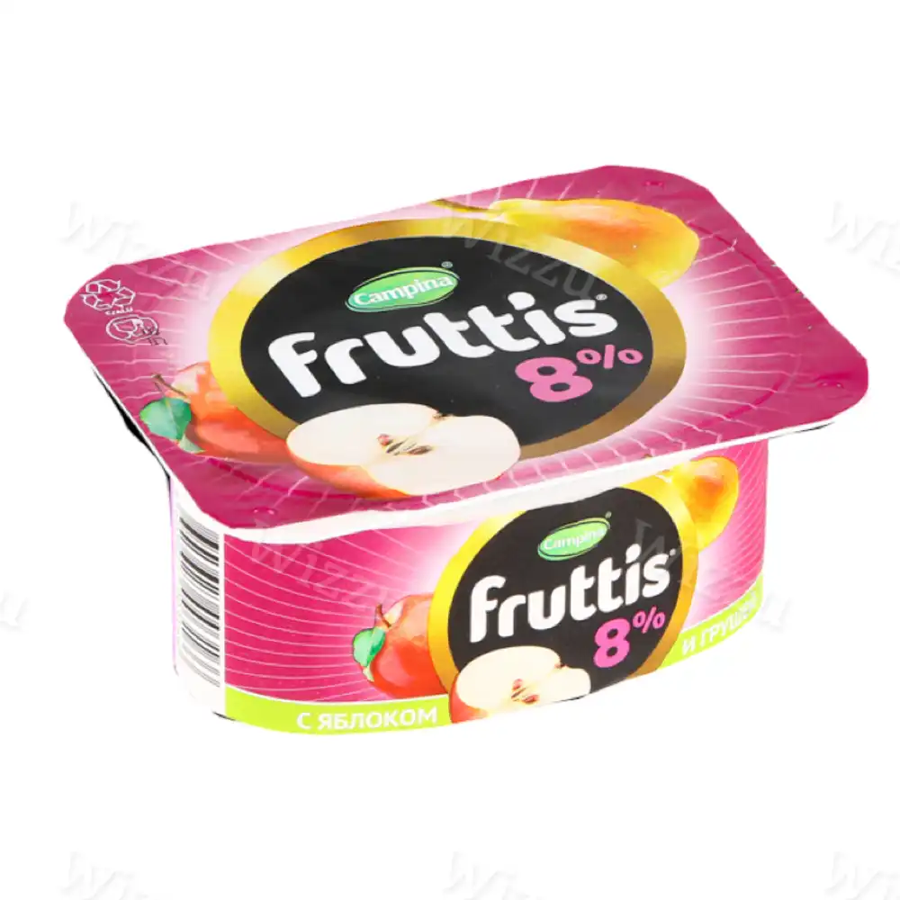 Йогуртный продукт Фруттис 8% 115г Клубника яблоко груша, шт