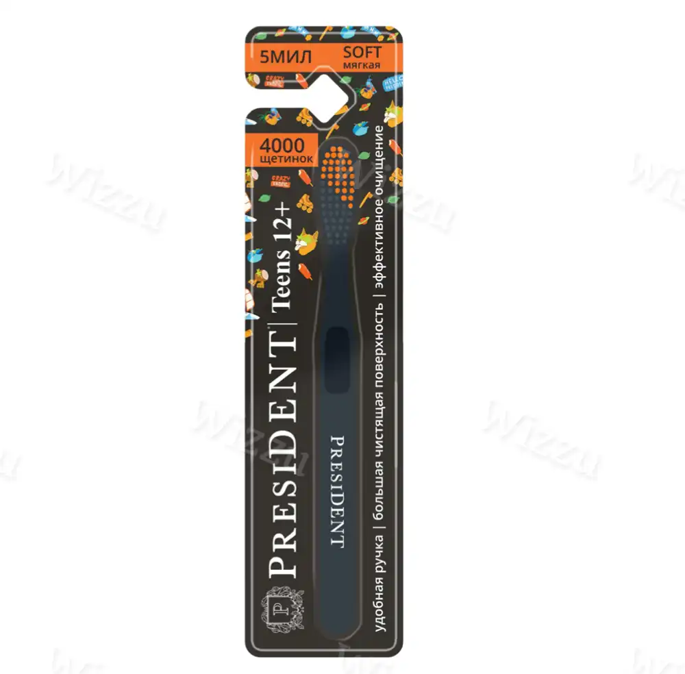 Детская Зубная щётка President 12+ МЯГК