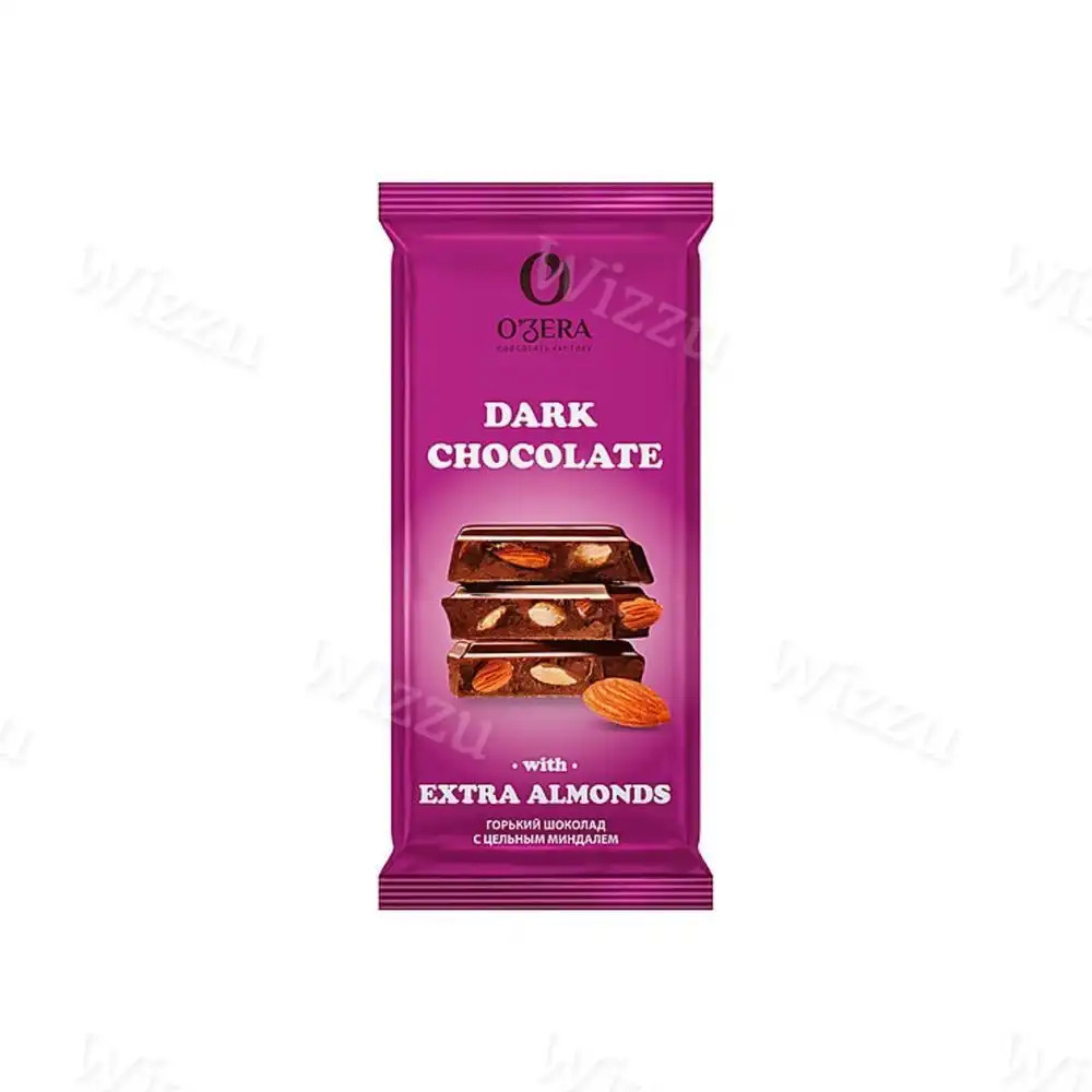 Шоколад OZera горький Dark & Extra Almond O"Zera 90 г