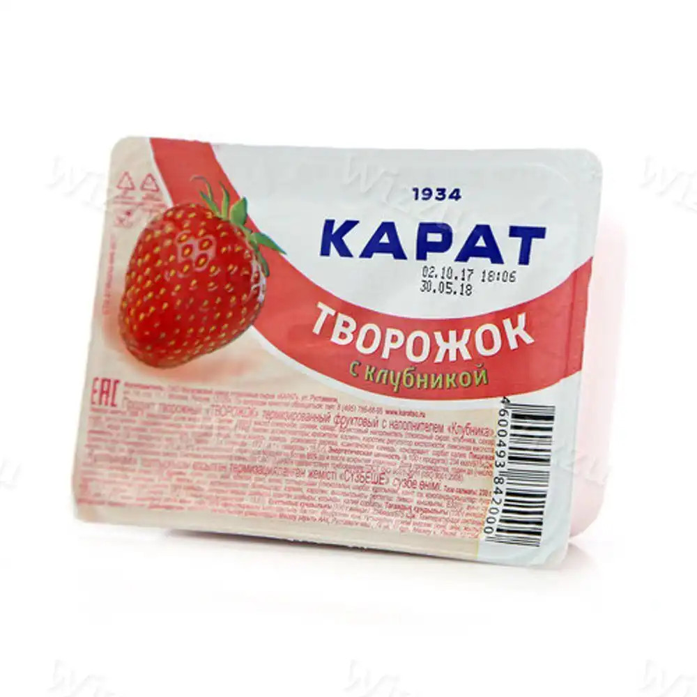 Творожок фр 9% Клубника 230гр