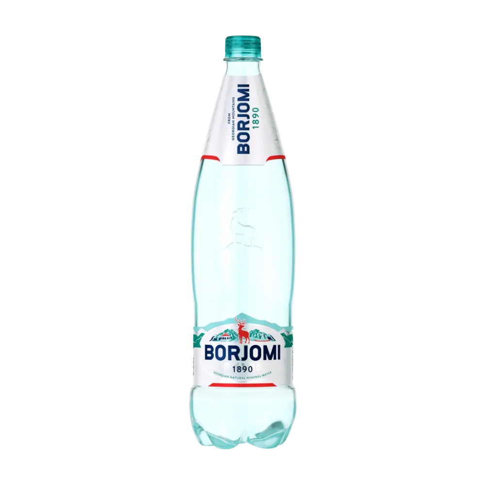 Вода минеральная природная лечебно-столовая питьевая Borjomi газированная, 1.25л