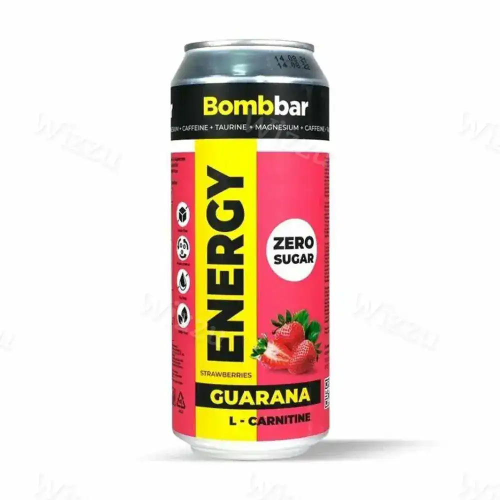 Напиток Бомббар безалк тонизир L-Карнитин Клубника - Земляника 500мл