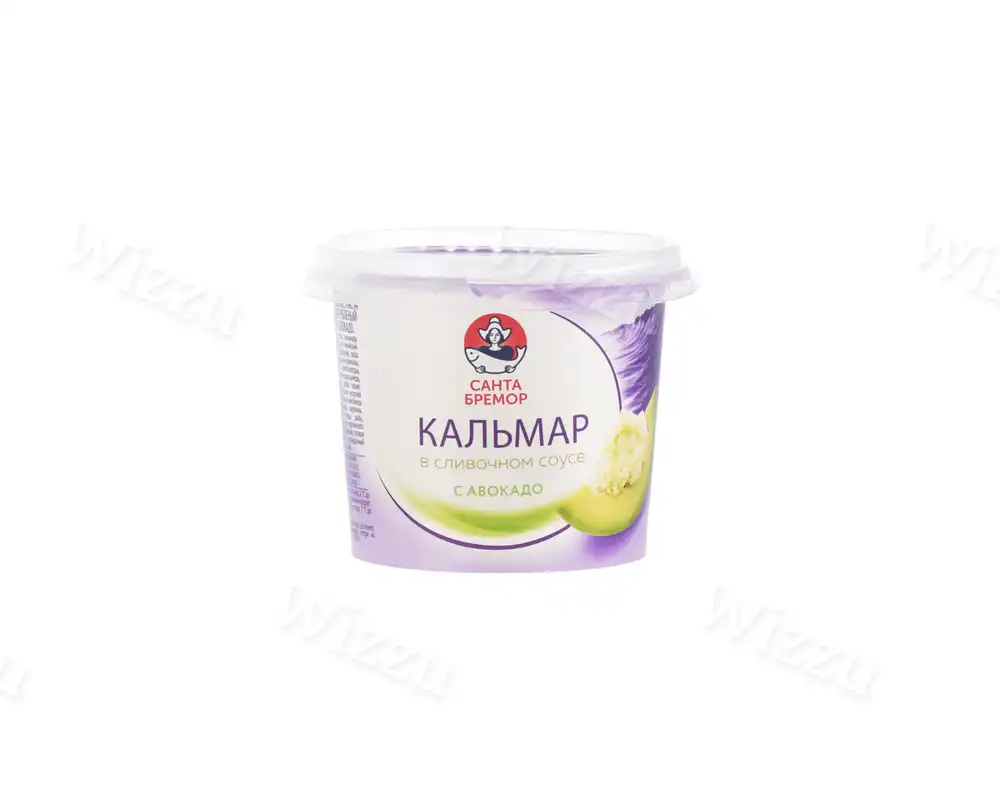 Паста кальмар рубленный в сливочном соусе с авокадо 150гр  6шт