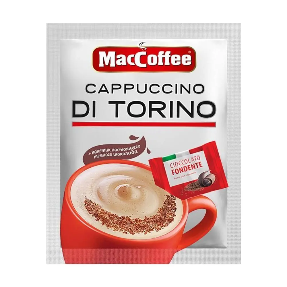 Напиток кофейный растворимый MacCoffee 3в1 Cappuccino DI TORINO, 25.5г
