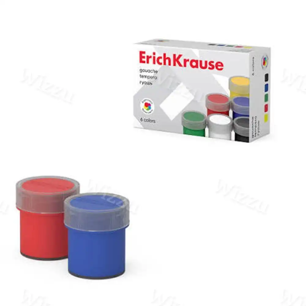 Гуашь ErichKrause 6 цветов по 17 мл (в коробке 6 шт) Арт.50543