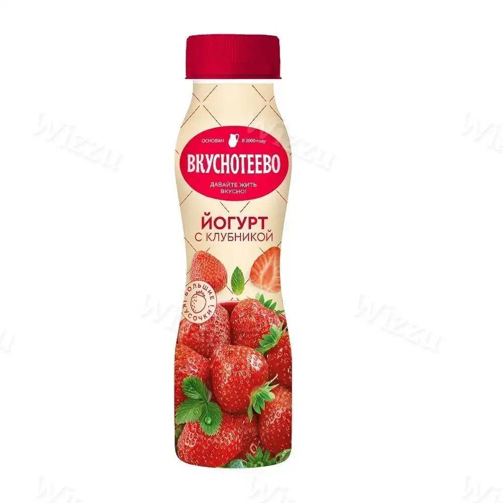 Йогурт Вкуснотеево  со вкусом Клубники  2% 280г
