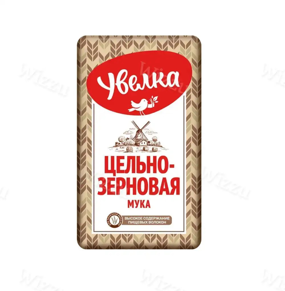 Мука Увелка пшеничная цельнозерновая 2кг