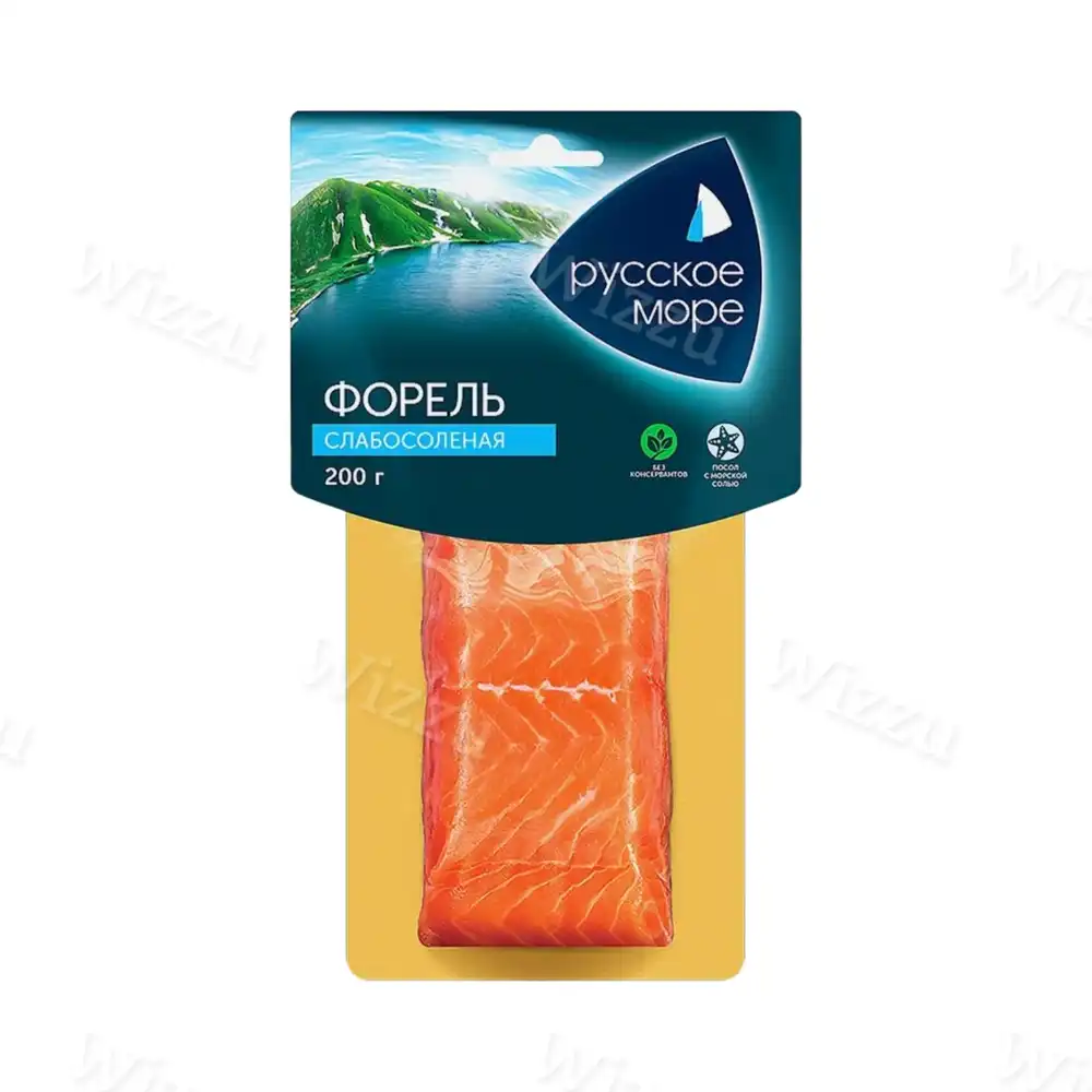 Форель Русское море Радужная с/с филе кусок 200г, шт