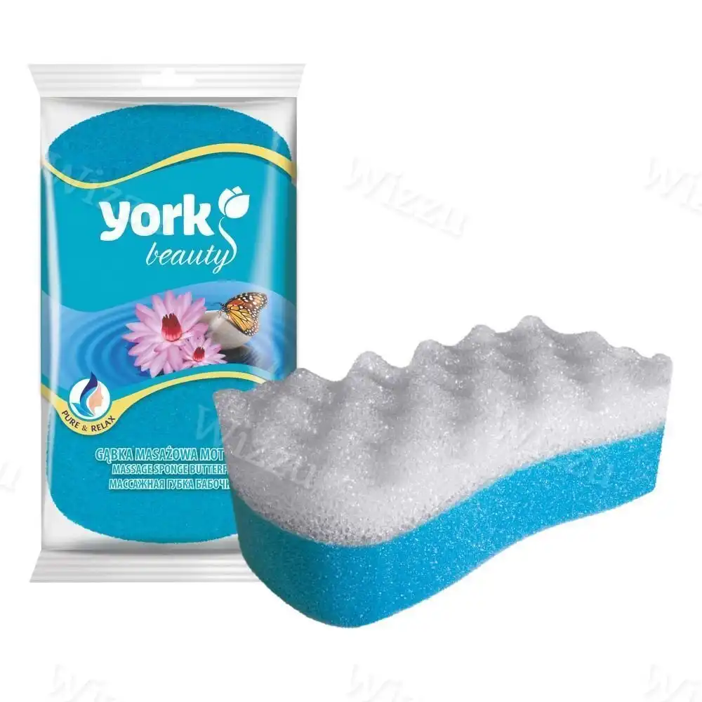 Мочалка для тела массажная "York" Бабочка